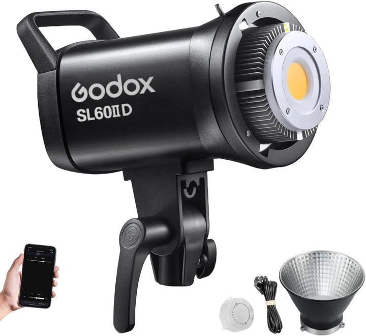 Godox SL60IID LED-Videoleuchte, 70 W 5600 K CRI 96 TLCI 97 LED-Studioleuchte mit Bowens-Halterung, 8