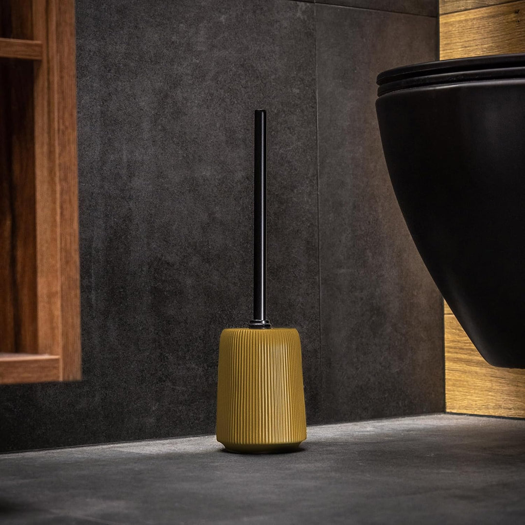 KADAX Badezimmer Zubehör Set, Modernes Badzubehör, Badaccessoires aus Keramik, Bad Accessoires (Gelb