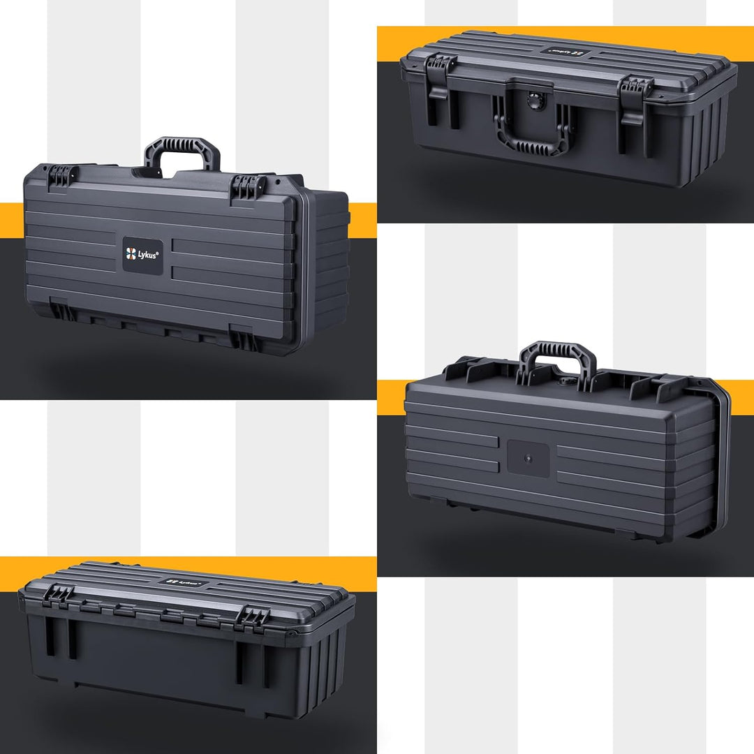 Lykus HC-5031 Wasserdicht Koffer mit anpassbar Rasterschaumstoff, Innengrösse 52,5x20,7x17 cm, Passe