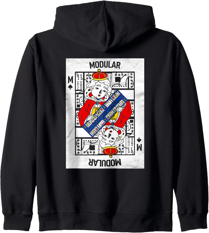 Modularer Synthesizer Eurorack Synth Nerd Spielkarte Kapuzenjacke