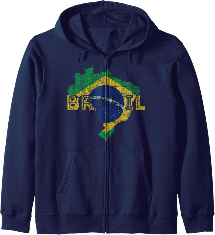Brazilian Karten- und Flaggensouvenir - verzweifelt Brazil Kapuzenjacke