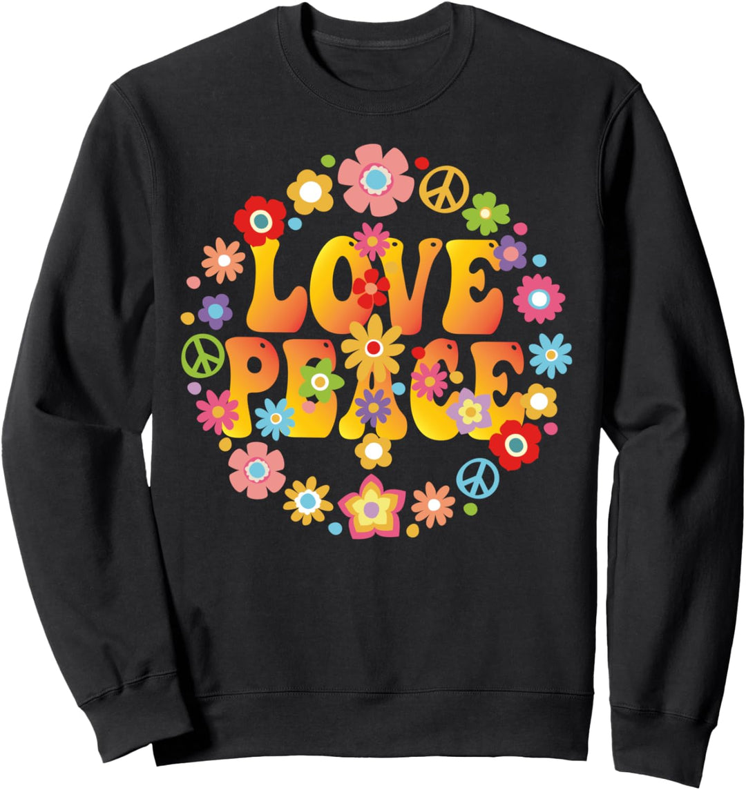 LIEBE FRIEDENSFREIHEIT 60er 70er Jahre Tie Dye Vintage Sweatshirt