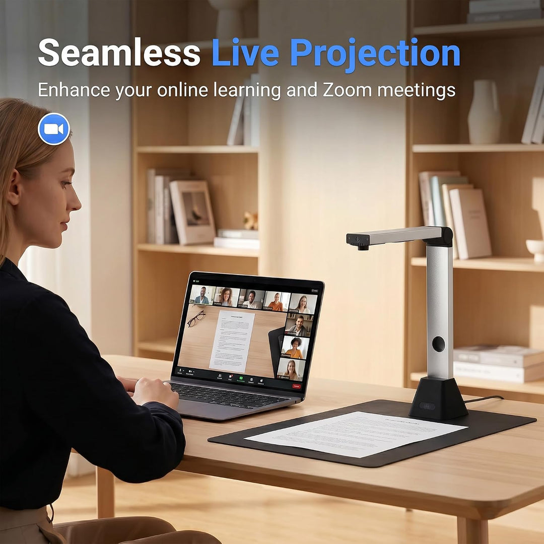 13MP Professioneller Buchscanner | A3 Erfassungsgrösse OCR Scanner Visualizer 3-Level-LED HD Tragbar