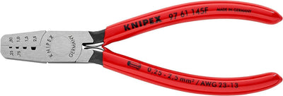 Knipex Crimpzange für Aderendhülsen mit Kunststoff überzogen 145 mm 97 61 145 F