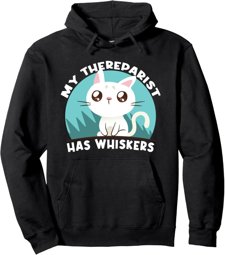 Mein Therapeut hat Whiskers Whiskers Pullover Hoodie