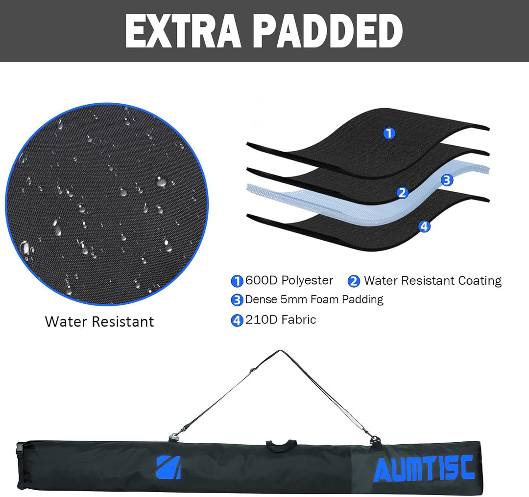 AUMTISC Skitasche und Skischuhtasche Combo - Skitaschen für Flugreisen - gepolsterte Schneeskitasche