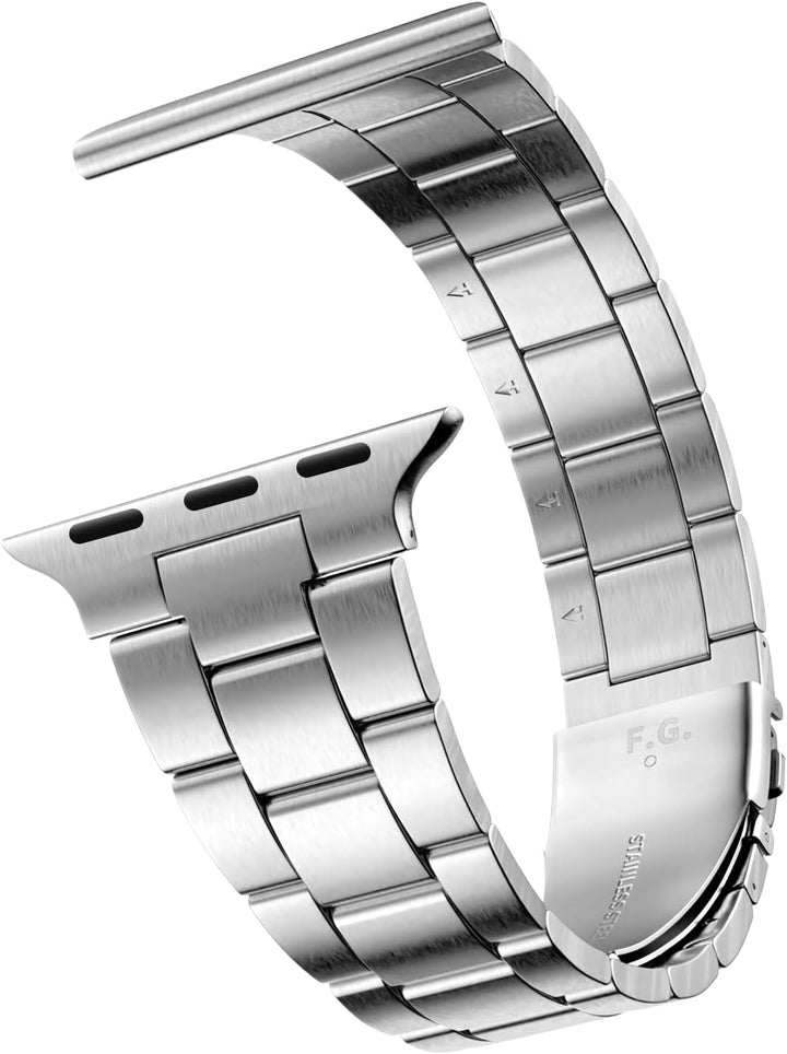 Fullmosa für Apple Watch Armband 45mm 44mm 42mm, Edelstal Metallarmband mit Uhrengehäuse für iwatch
