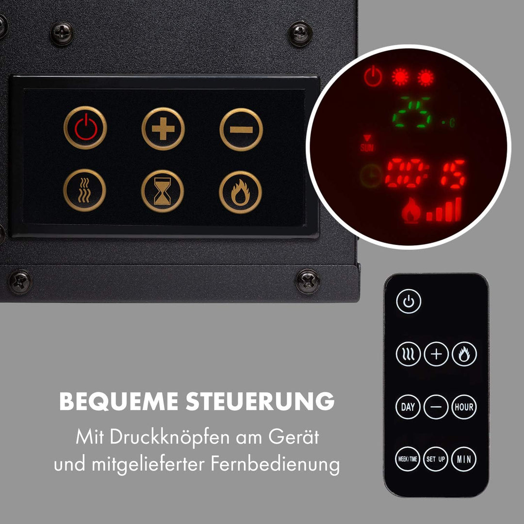 Klarstein Elektrokamin, Elektro Heizungen für Wohnzimmer & Innenräume, Elektrischer Kamin mit LED Fl