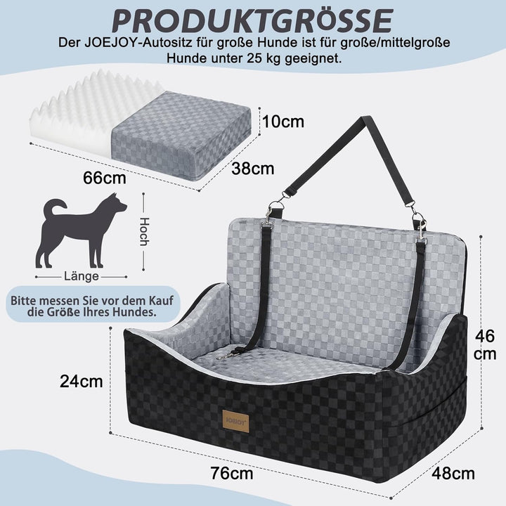 Hunde autositz für mittlerer/grosse Hunde, Hundesitz für Hunde unter 25kg oder 2 kleine, Autositz Hu