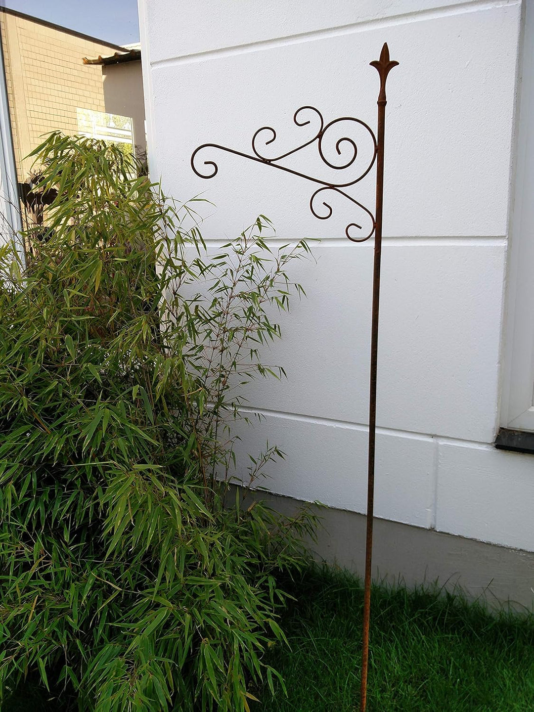 Zen Man Edelrost Garten Futterhaken GartenStecker Laternenhaken Lampenhaken 180 * 40cm 031387