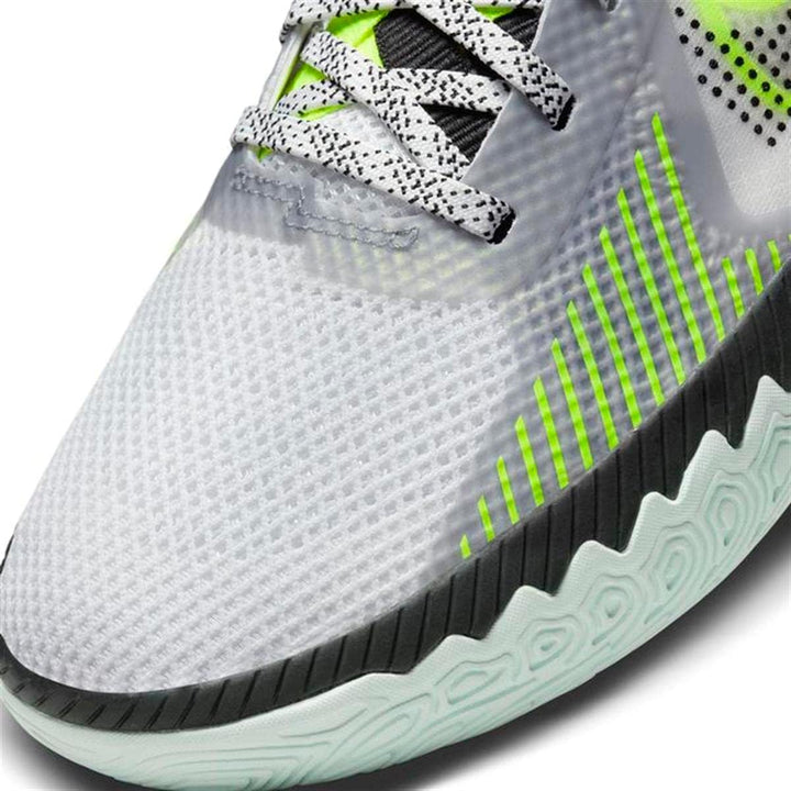 NIKE Unisex Flytrap 4Basketball Schuhe 43 EU Weiss Summit White Barely Green Volt Black, 43 EU Weiss
