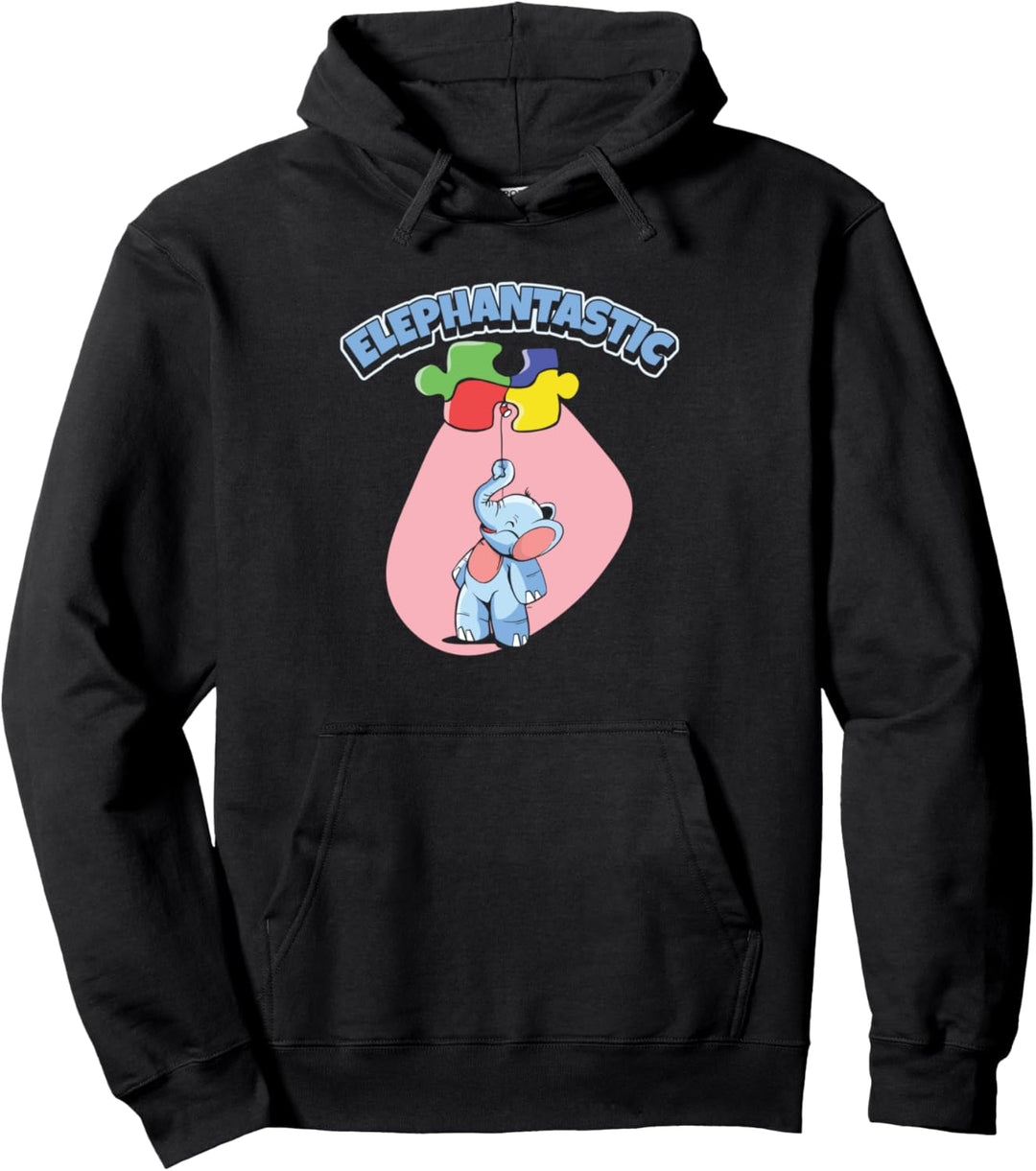 Elephantastic - Autismus-Elefant Pullover Hoodie