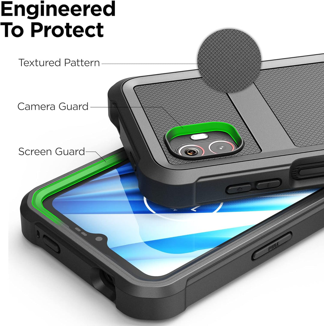 ENCASED Robuste Schutzhülle für Galaxy Xcover 6 Pro – Falcon-Serie, doppellagige, stossfeste Abdecku