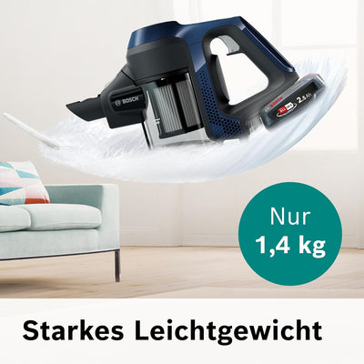 Bosch Akku-Staubsauger Unlimited Serie 6 BBS611PCK, kabelloser Handstaubsauger, beutellos, leicht, H