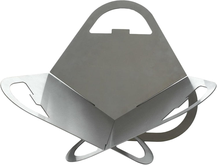 Feuerstelle 56 x 56 cm aus Edelstahl Mobile Feuerschale BBQ Lagerfeuer klappbar Gartenfeuer Feuerkor