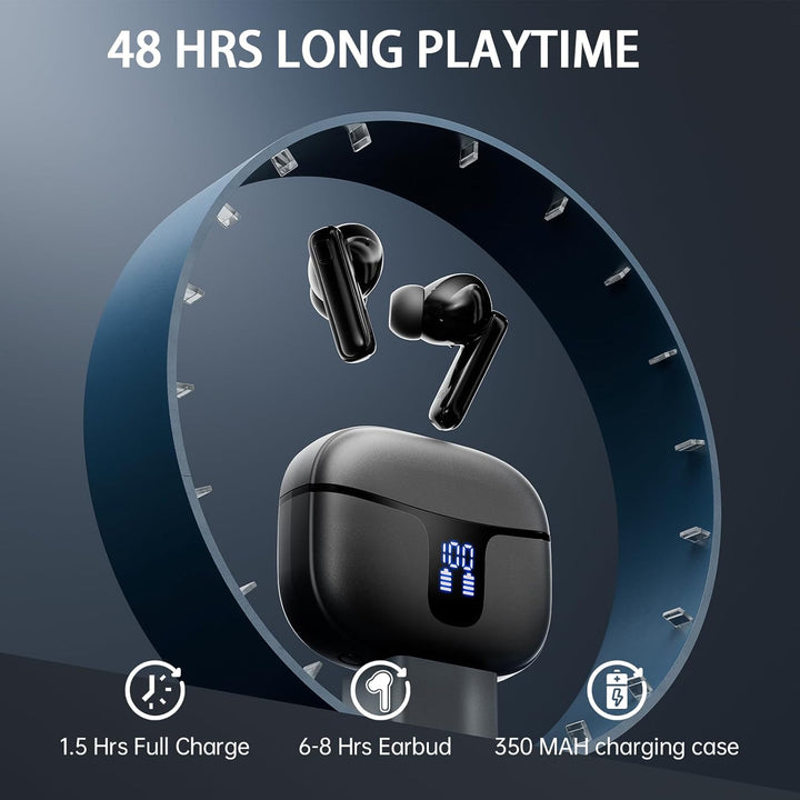 Bluetooth Kopfhörer, 2026 Stereo-Bass 3.0 Kopfhörer Kabellos Bluetooth, ENC Noise Cancelling Wireles