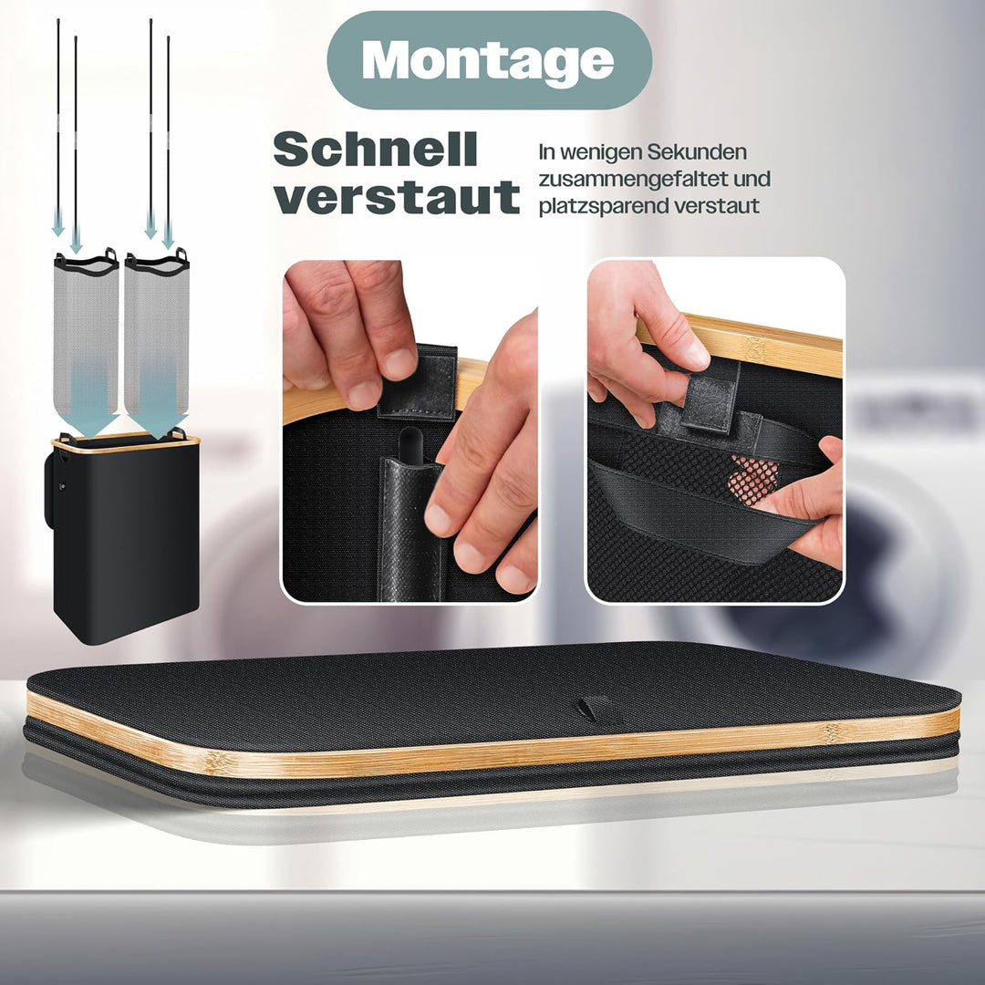 KESSER® Wäschekorb mit Deckel faltbar 100 Liter Wäschebox Wäschetruhe Wäschekorb Wäschetonne | Wäsch