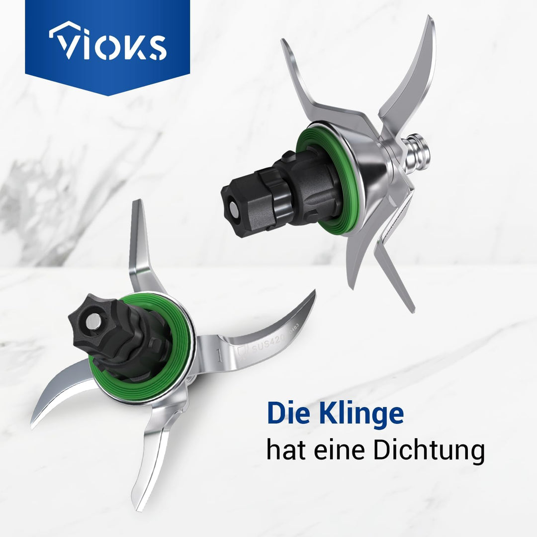 VIOKS Thеrmomix TM5 Ersatzmesser aus Edelstahl SUS420 Ersatz für Vоrwerk Thеrmomix TM5 Messer - Vоrw