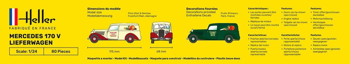 Heller Maquette Voiture : Starter Kit : Mb 170 Lieferwagen
