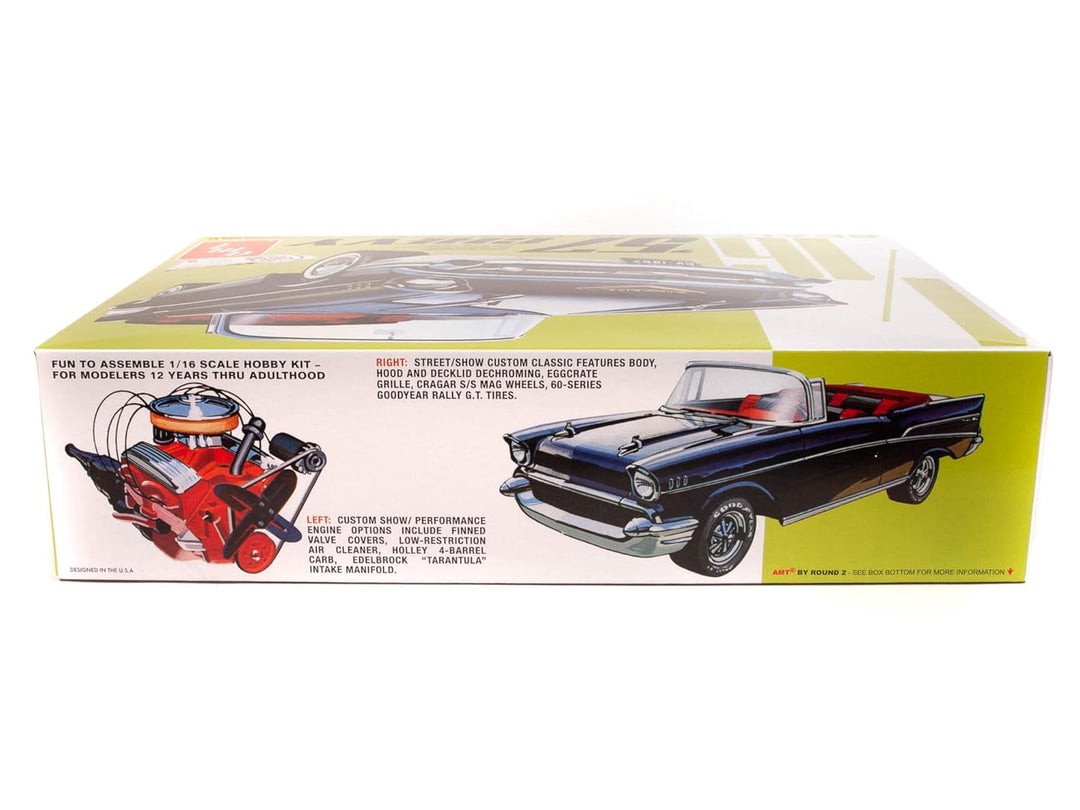 AMT Round 2 Unknown 1957 Chevy Bel Air Cabriolet Modellbausatz im Massstab 1:25 (AMT1159)