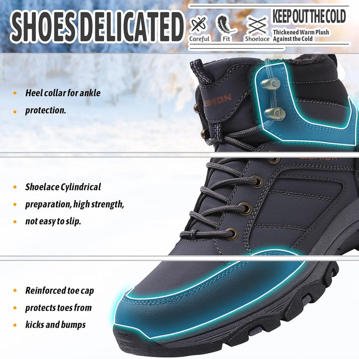 Littleplum Wanderschuhe Herren Trekkingschuhe Leicht Outdoorschuhe Wanderstiefel Herren Stiefel Wint