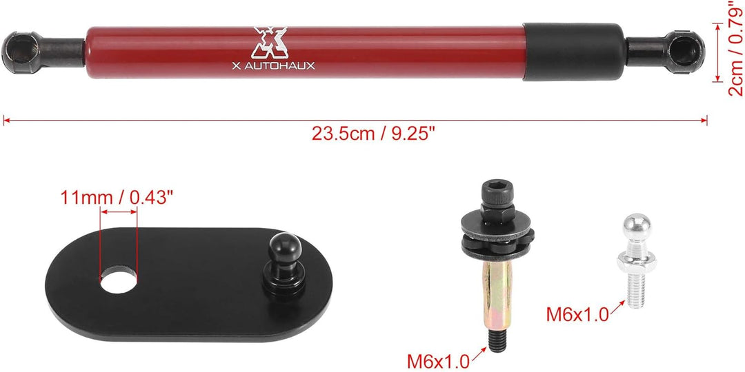 X AUTOHAUX Auto Heckklappe Lift Unterstützung Heckklappe Gasfeder Feder Ersatz rot, Rot