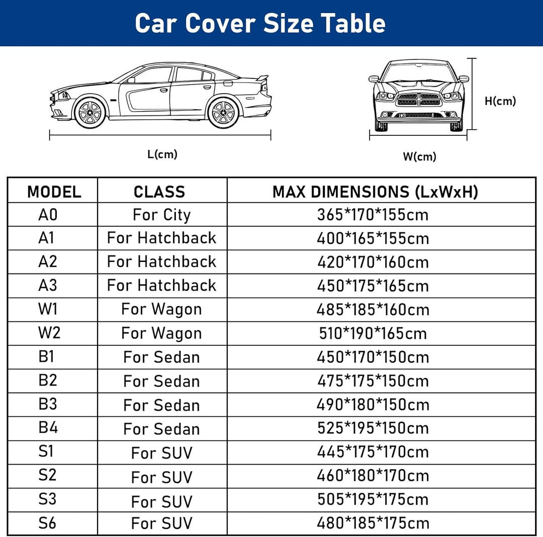 Favoto Autoabdeckplane Wasserdicht Staubdicht Vollgarage - Autoplane Kompatibel mit Audi A1 Opel Cor
