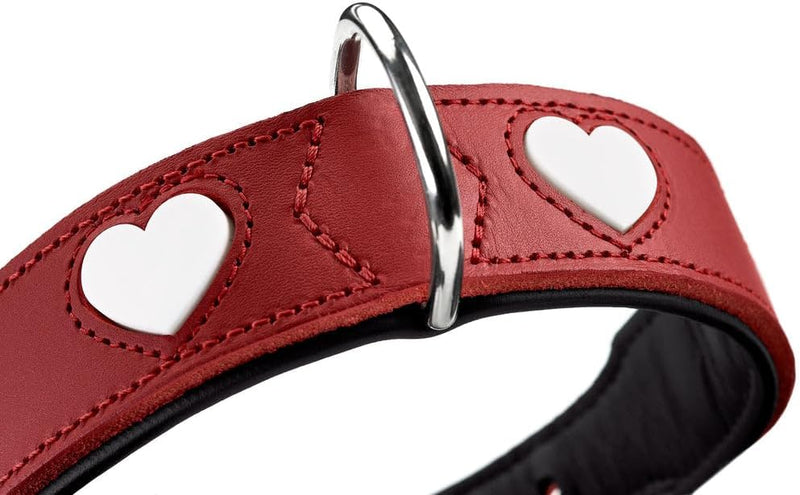 HUNTER Halsband Love Farbe rot/schwarz, Grösse 42, 42