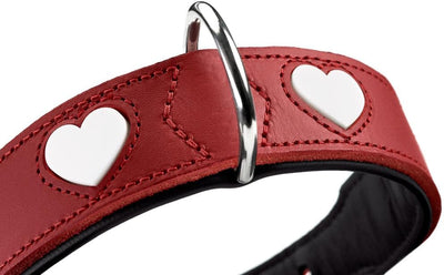 HUNTER Halsband Love Farbe rot/schwarz, Grösse 50, 50