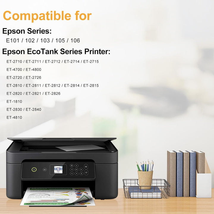 LeciRoba E-104 für epson 104 103 102 Ecotank Multipack use with ET-2710 ET-2711 ET-2712 ET-2714 ET-2