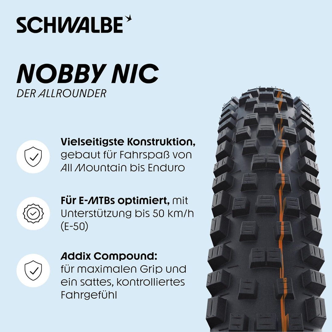 Schwalbe Nobby NIC Performance Faltreifen // 57-584 (27,5x2,25') Schwarz, Schwarz
