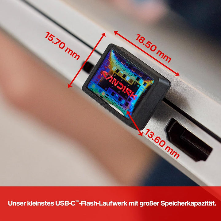 SANDISK Extreme Fit USB Flash-Laufwerk 512 GB (bis zu 400 MB/s Lesegeschwindigkeit, Speicher zur dau