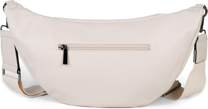 styleBREAKER Damen Halbmond Crossbody Schultertasche, abnehmbarer verstellbarer Schultergurt, Einfar