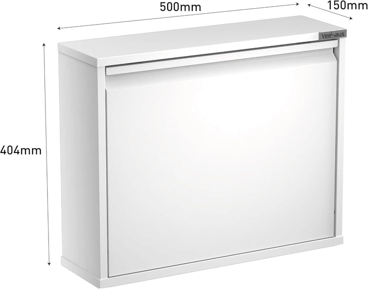 VEEHAUS Schuhregal Schmal Metall Schuhschrank Hoch Schuhkipper mit Magnetische Abdeckung Metall Mont