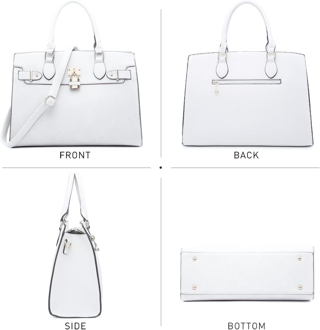 Dasein Women Handbags and Purses Ladies Shoulder Bag Top Handle Satchel Tote Work Bag with Matching
