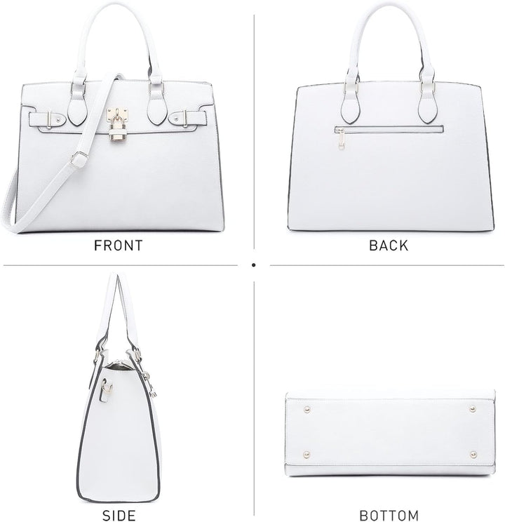Dasein Women Handbags and Purses Ladies Shoulder Bag Top Handle Satchel Tote Work Bag with Matching