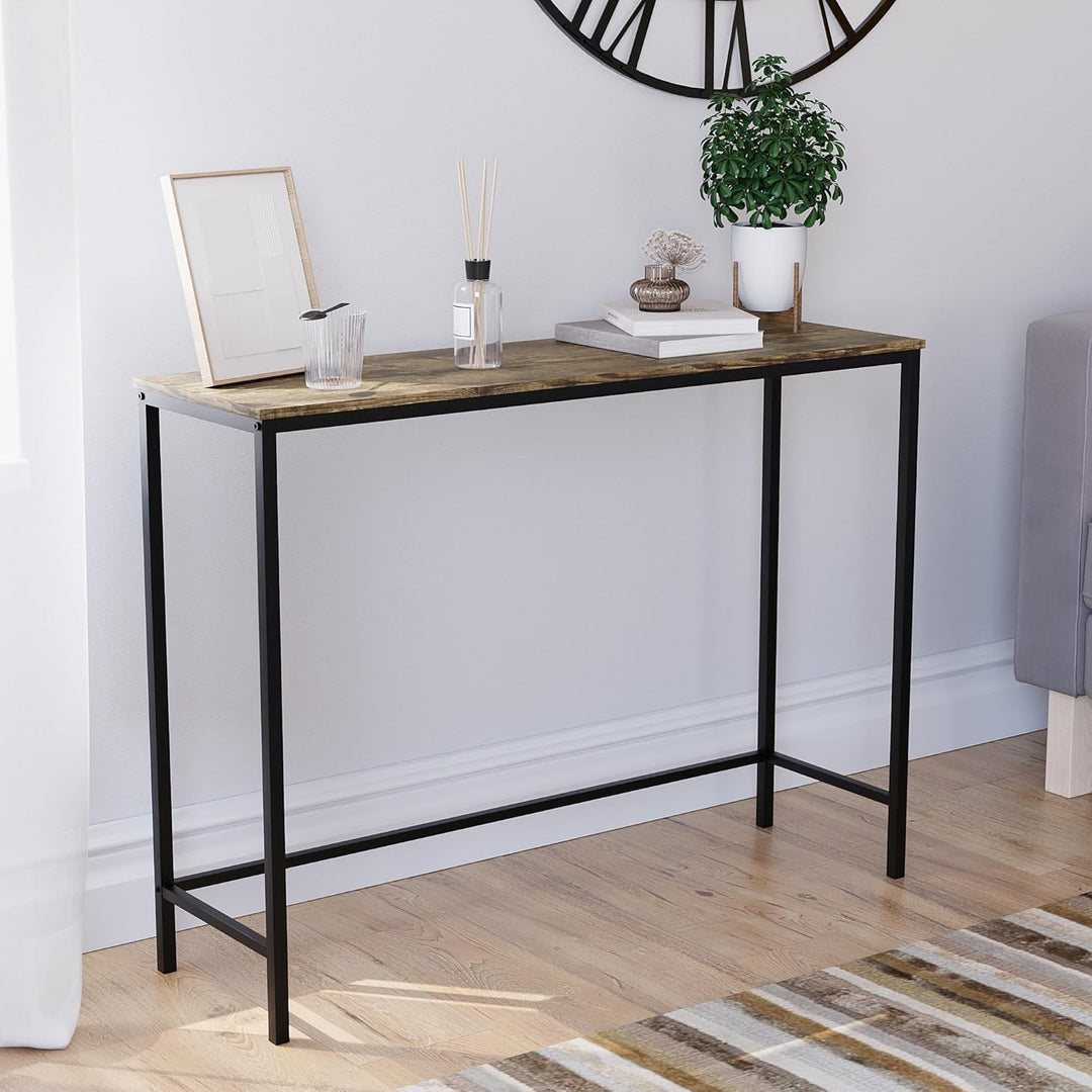 Vida Designs Brooklyn Konsolentische, Holz, Dark Wood, No Drawer Dark Wood No Drawer, Dark Wood No D