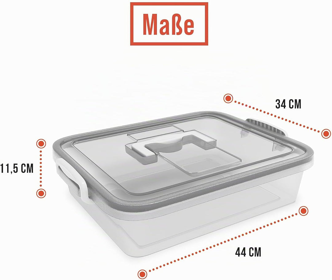 Chef Pomodoro Pizzaballenbox – Pizza Box – Pizzaballenbox mit Deckel – Pizzabox – Pizzateigbehälter