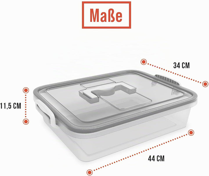 Chef Pomodoro Pizzaballenbox – Pizza Box – Pizzaballenbox mit Deckel – Pizzabox – Pizzateigbehälter