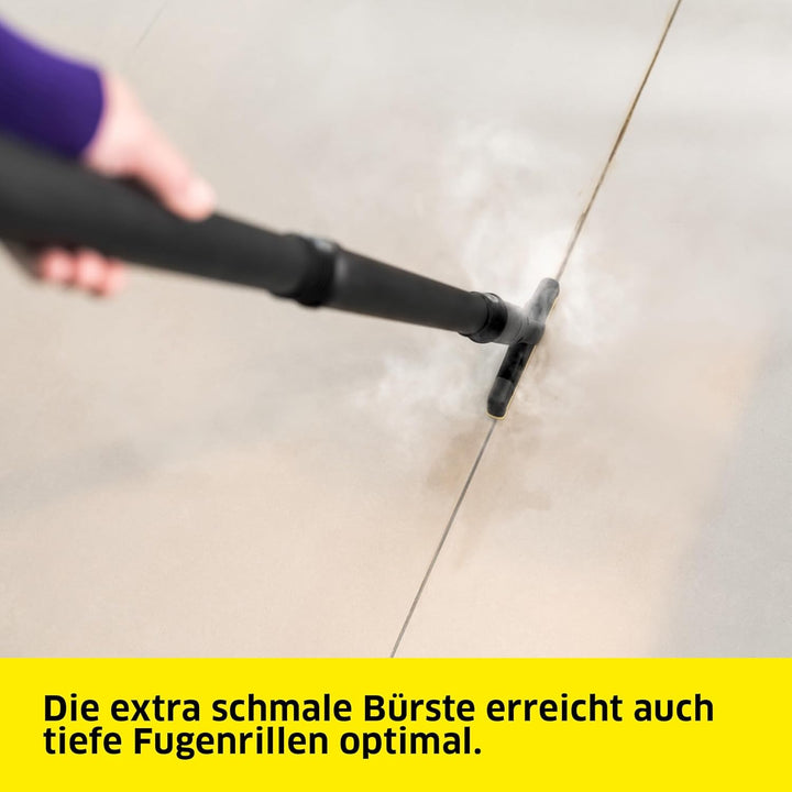 Kärcher XXL-Bürste für Fugen, Dampfzubehör, ideal für die Reinigung von Fugen in Bad und Küche