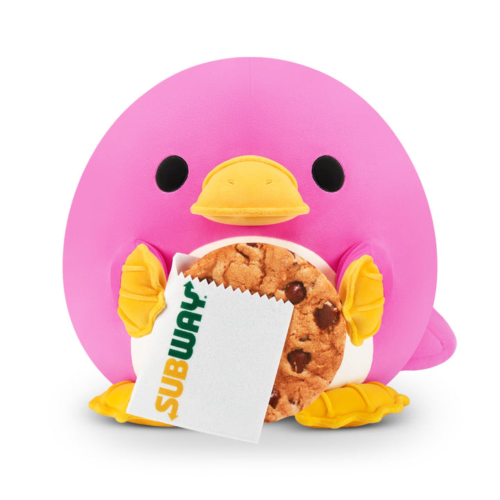 Snackles, Series 2, Platypus (Subway, Cookie), Plush Toy, Cuddly Squishy Comfort Plush with License