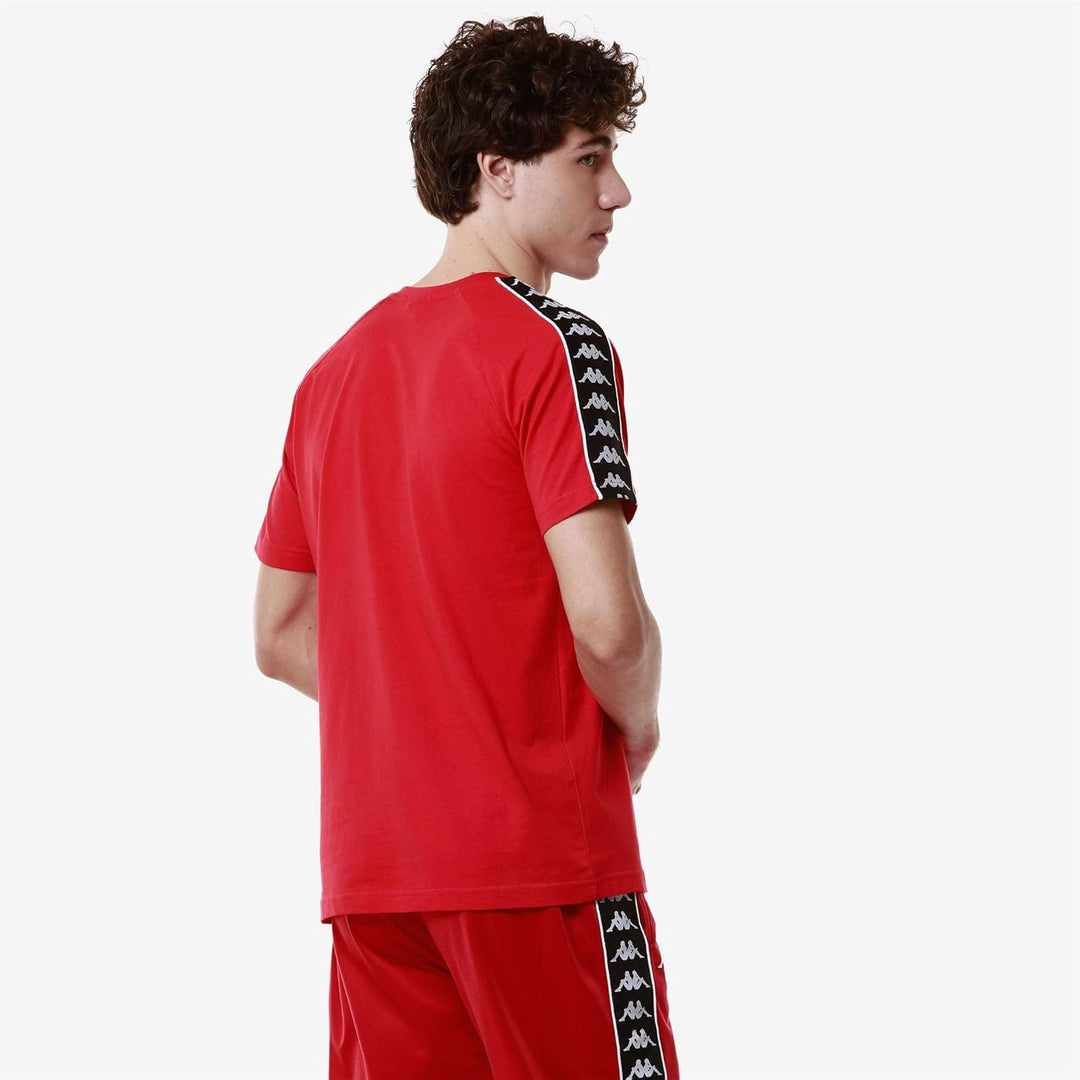 Kappa Herren Coen Slim 222 Band Tee Hemd XS Red-black, XS Red-black