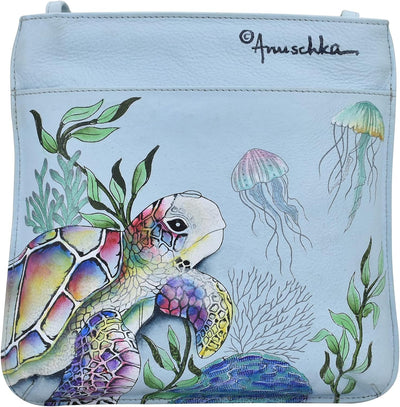 Anuschka Damen Cross Body aus Leder, handbemalt Einheitsgrösse Underwater Beauty, Einheitsgrösse Und