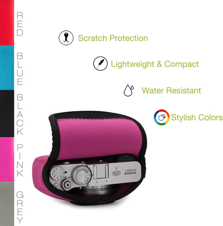 MegaGear MG1900 Ultraleichte Neopren-Kameratasche für Fujifilm X100V, Hot Pink, Hot Pink