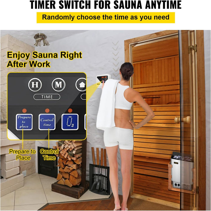 Digitaler Sauna-Steuerung für Saunaofen von 3 bis 9 kW Anzeige digitaler Controller externer Freizei