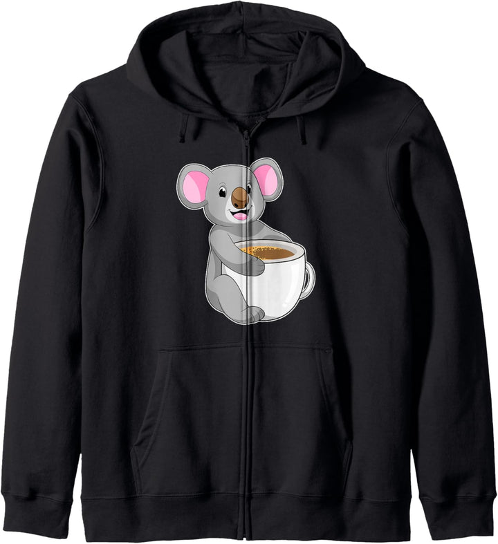 Koala Kaffee Tasse Kapuzenjacke