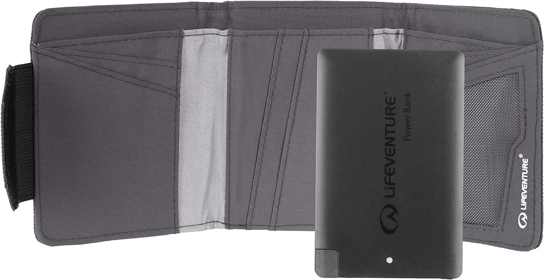 Lifeventure RFiD Geschütztes Ladegerät Geldbörse mit 2500 mAh Power Bank - Wallet für Reisen, umwelt
