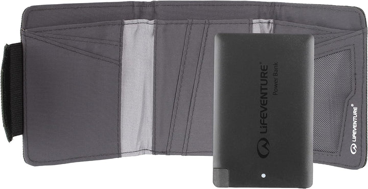 Lifeventure RFiD Geschütztes Ladegerät Geldbörse mit 2500 mAh Power Bank - Wallet für Reisen, umwelt