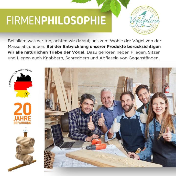 Vogelgaleria® Knabberparadies für Vögel - Ausgiebige Beschäftigung Wird durch diesen Vogelspielplatz