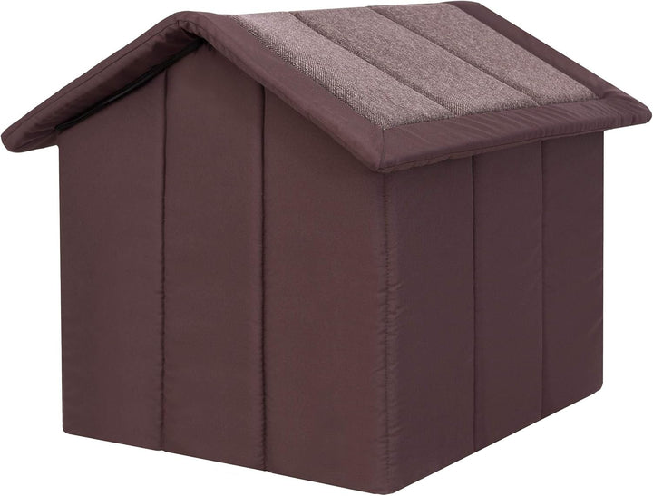 PillowPrim Hundehütte Hundehöhle Hundebett Hundehaus Katzenhöhle Tierbett XL - 60x55 cm Dunkelbraun